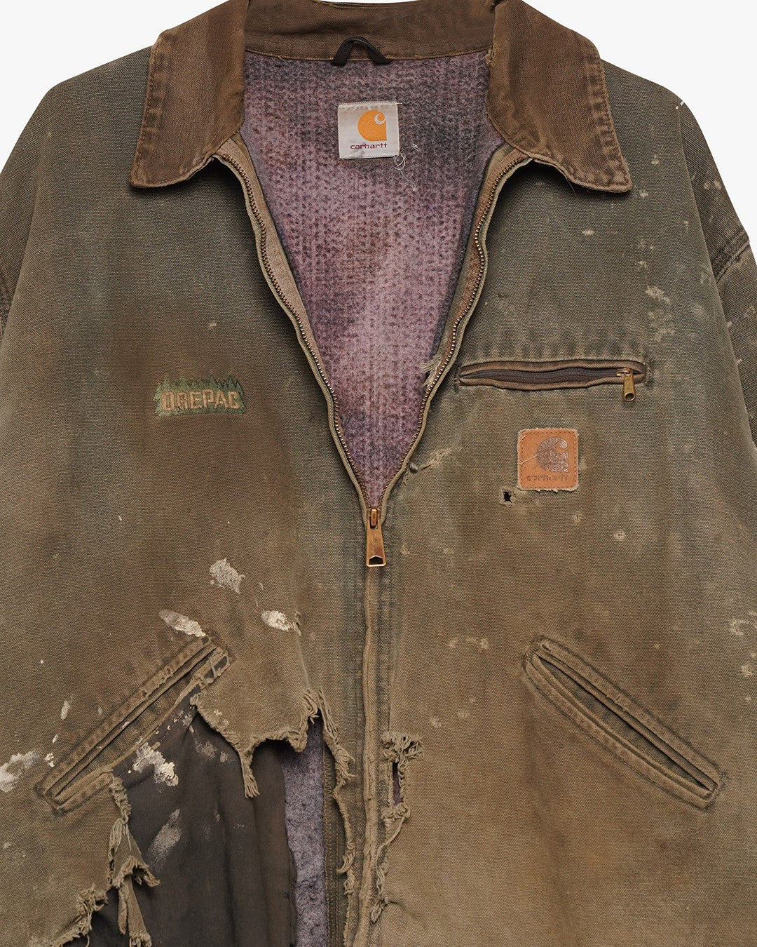 Thrashed Olive Green Carhartt Detroit