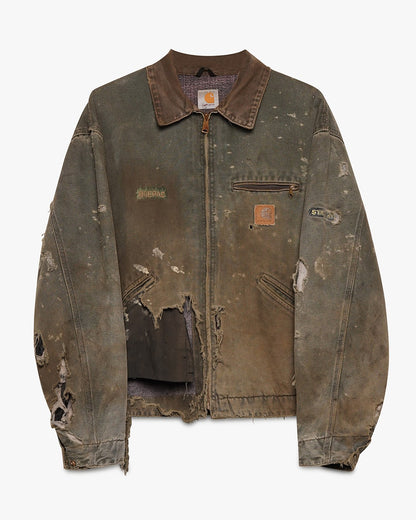 Thrashed Olive Green Carhartt Detroit