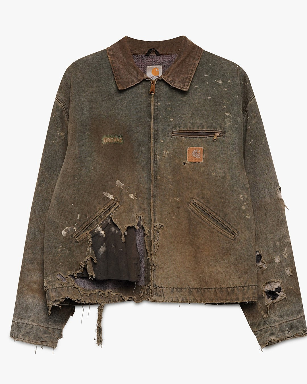 Thrashed Olive Green Carhartt Detroit