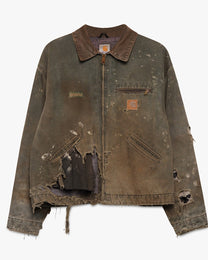 Thrashed Olive Green Carhartt Detroit