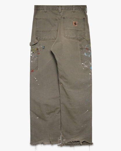 Olive Green Paint Splatter Doubles