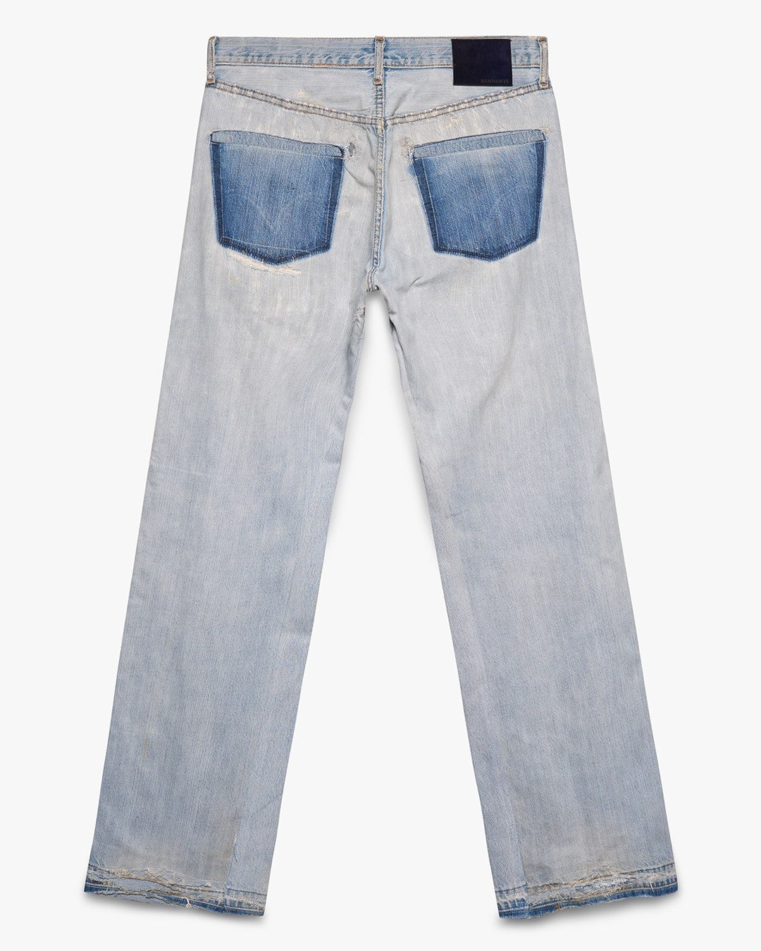 Distressed/Repaired Light Wash Resurgence Denim Jeans