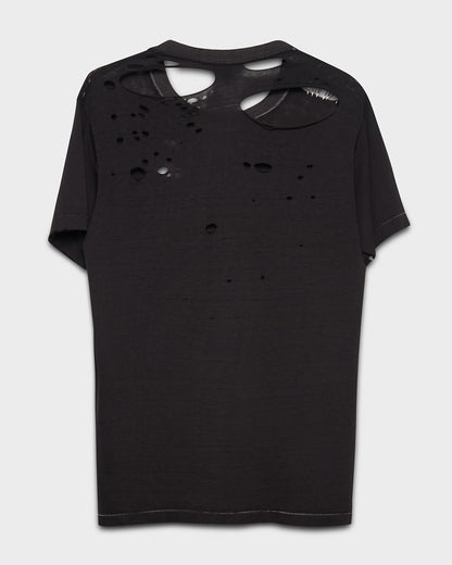 Distressed Black Tee
