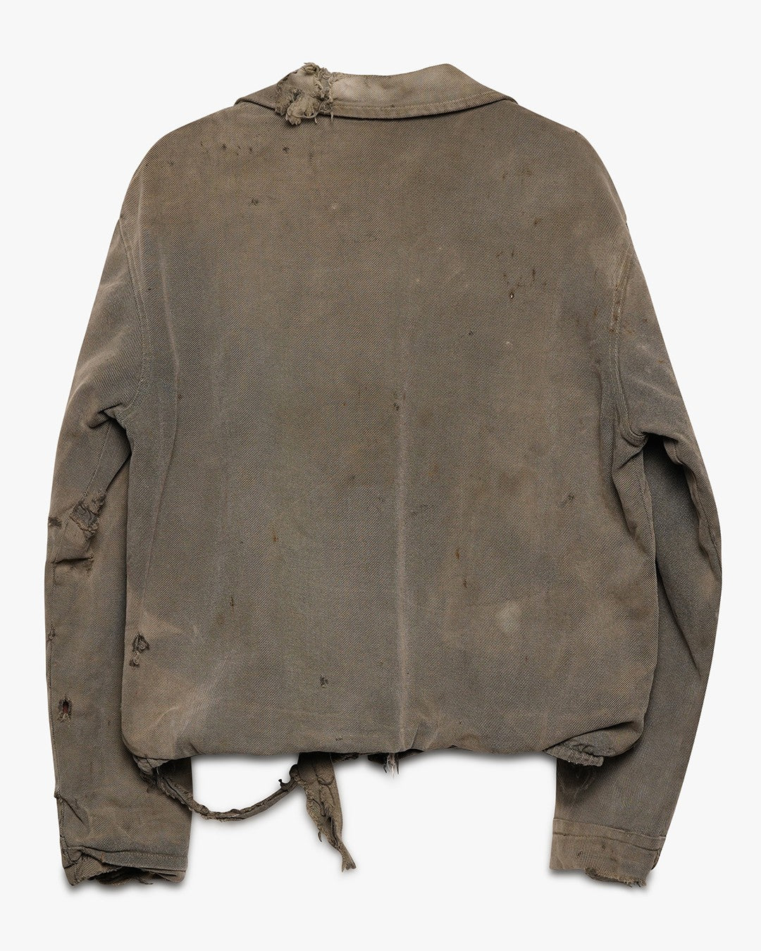 Thrashed/Faded Black Denim Work Jacket