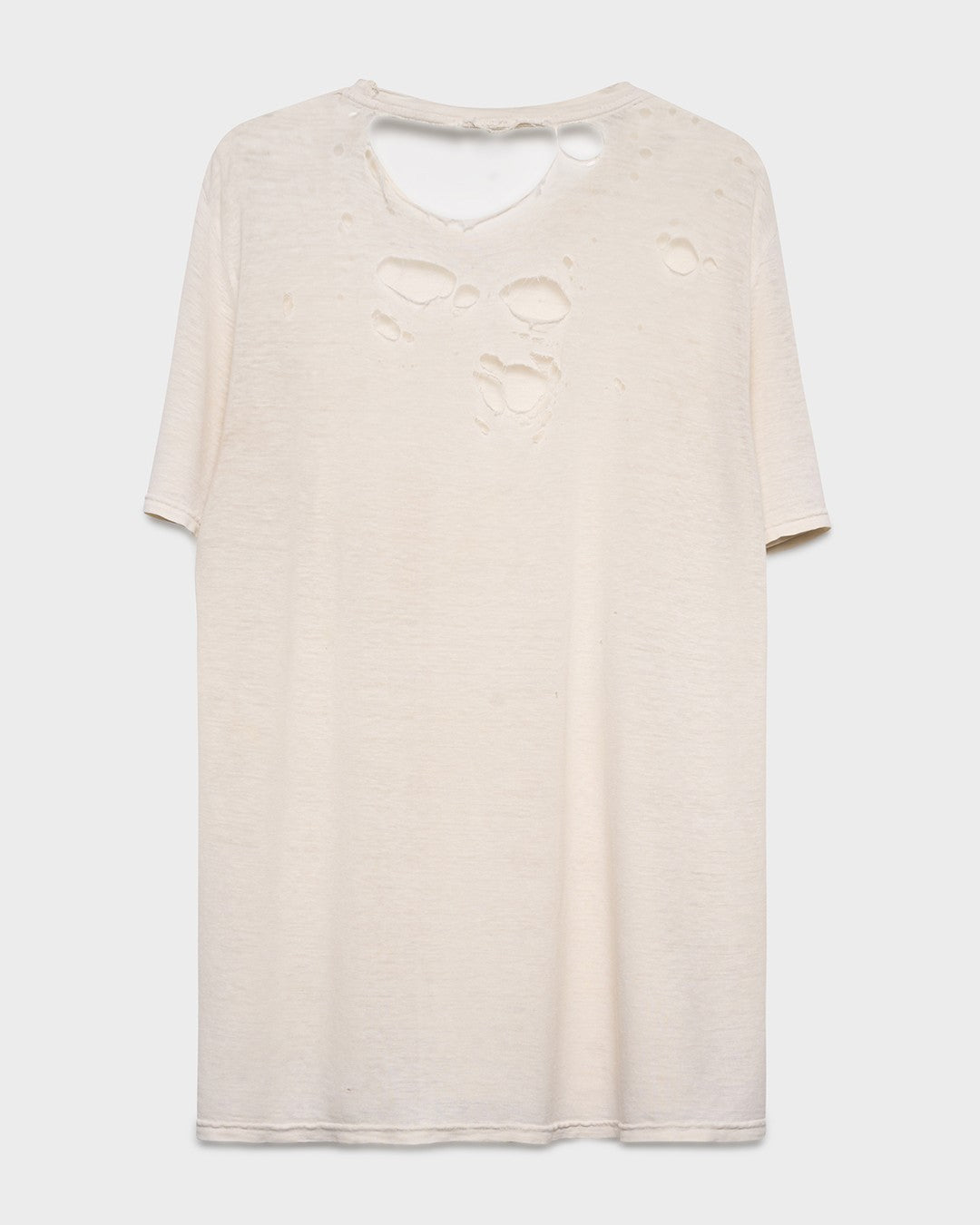 Distressed White Pocket Tee