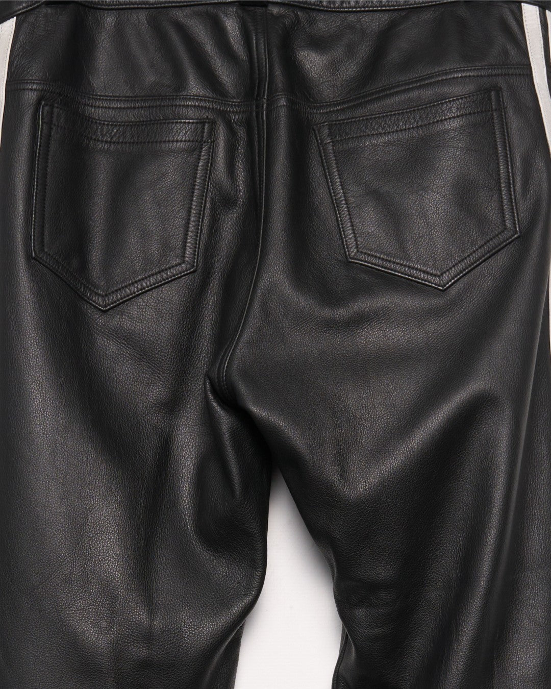 Leather Striped Jeans