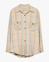 Distressed/Repaired Steel Blue Cotton Flannel