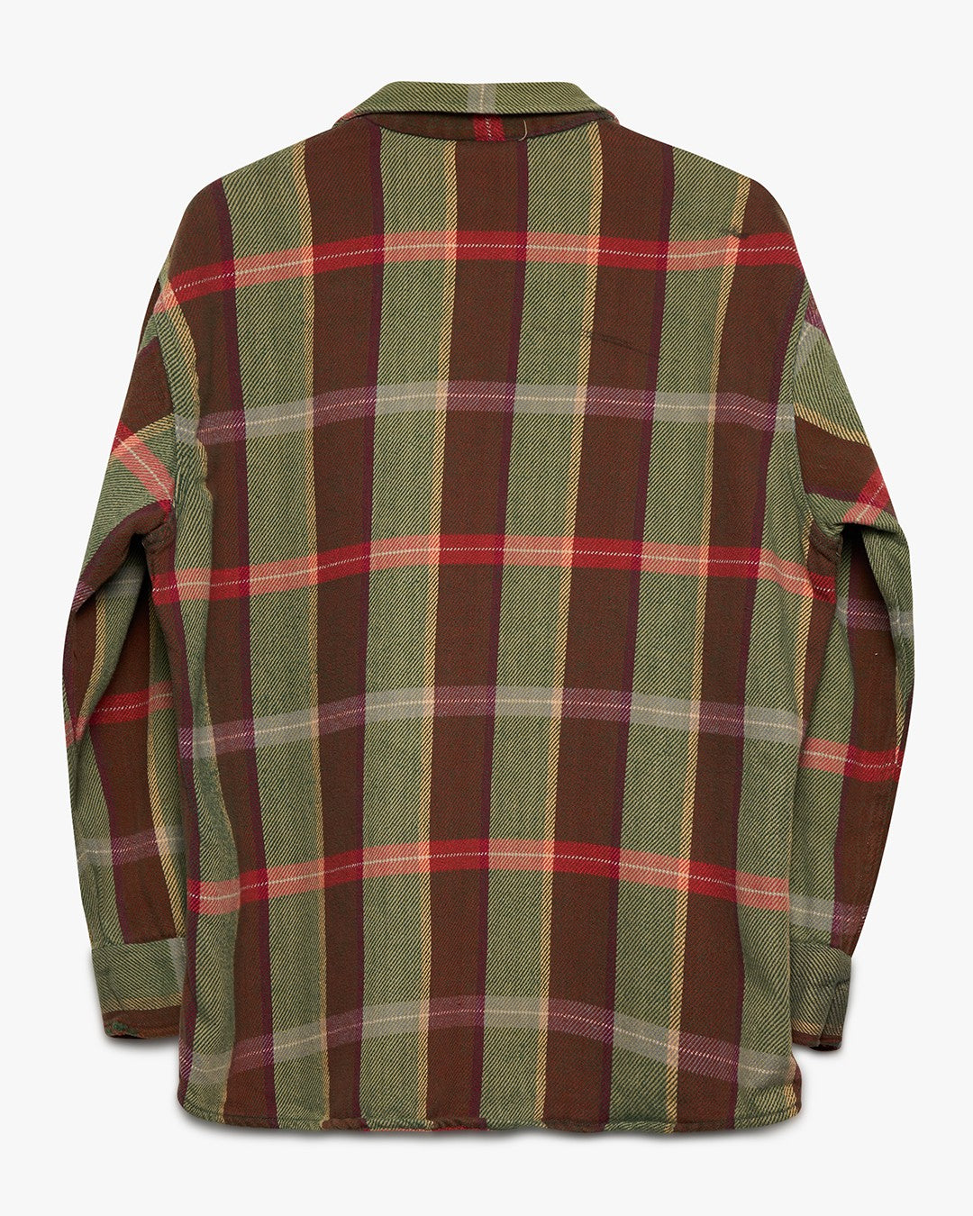 Green/Brown Woven Cotton Flannel