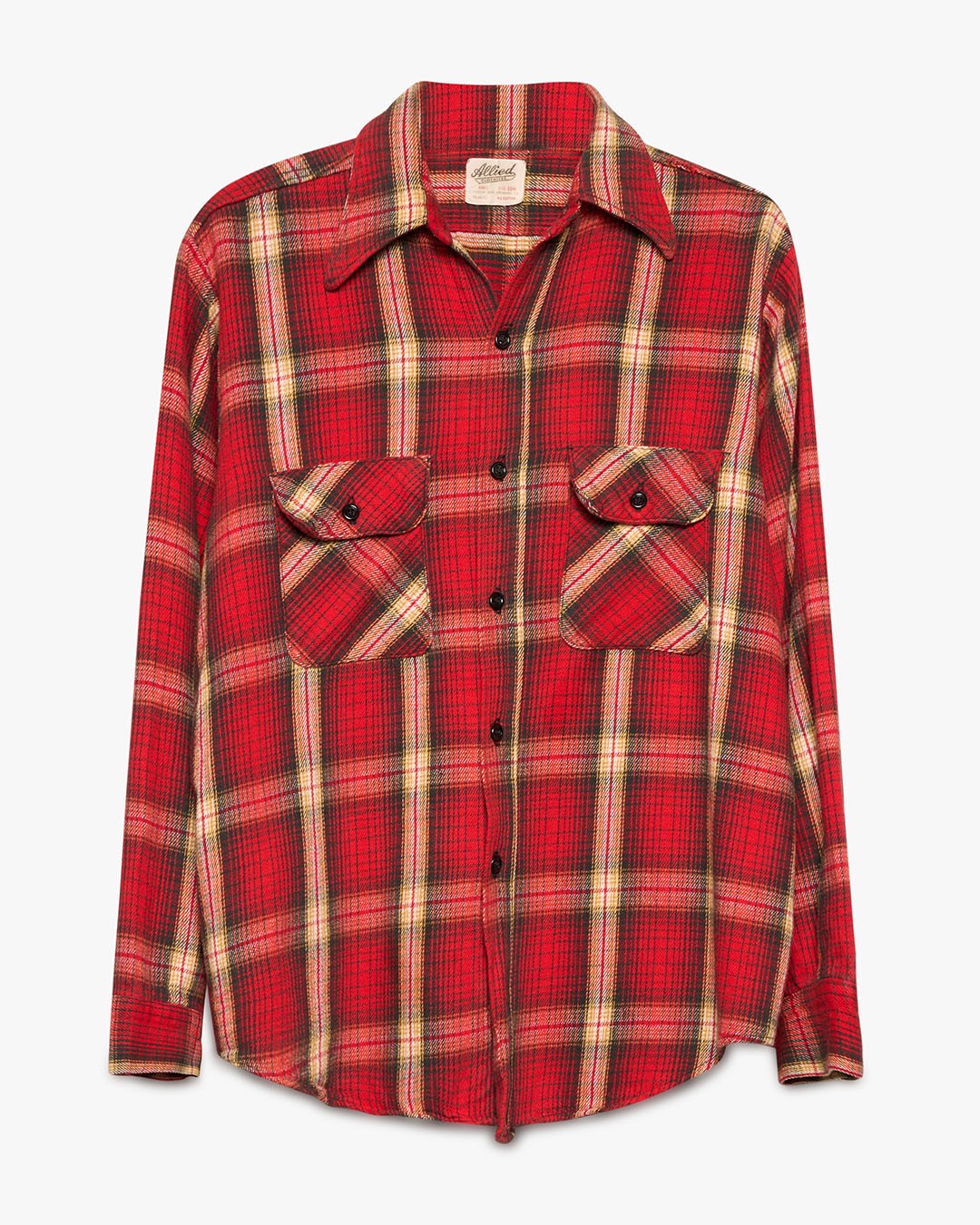 Allied Red Woven Cotton Flannel