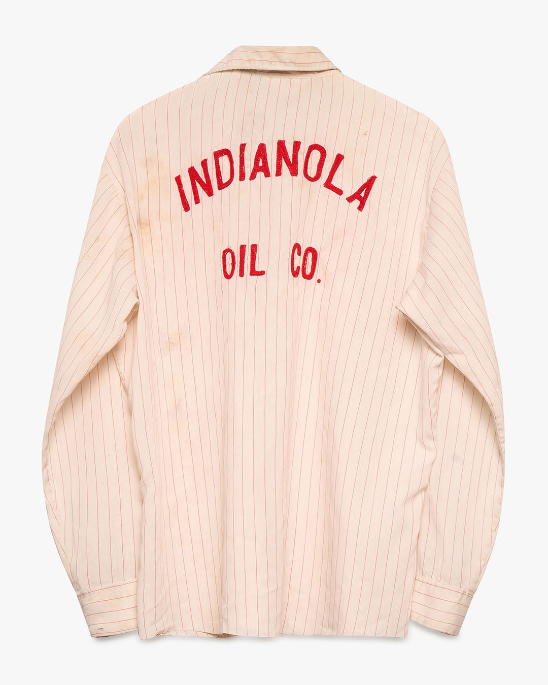 White Pinstripe Indianoola Oil Chain Stitched Work Shirt