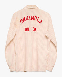 White Pinstripe Indianoola Oil Chain Stitched Work Shirt